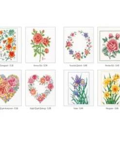 کتاب شماره دوزی Kanaviçe Çiçeklerin Güzelliği 25