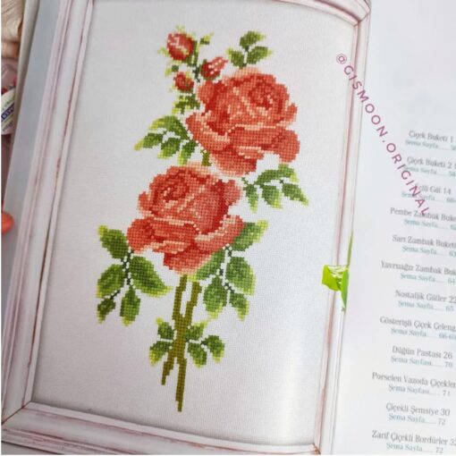 کتاب شماره دوزی Kanaviçe Romantik Çiçekler 2