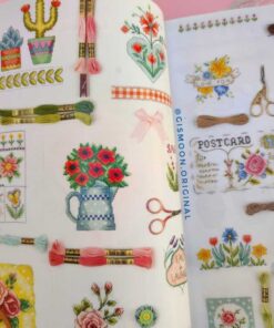 کتاب شماره دوزی Kanaviçe Mini Motifler Çiçekle