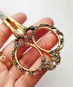 قیچی گلدوزی طرح شکوفه 8 قیچی گلدوزی طرح شکوفه طلایی